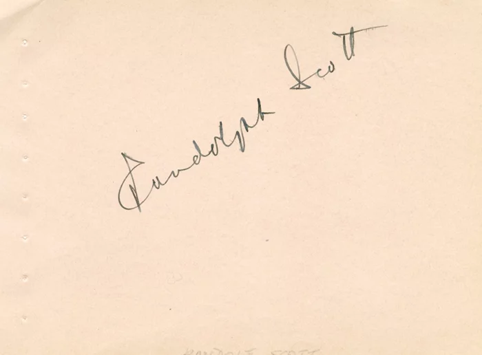 Randolph Scott autograph