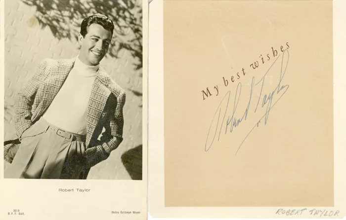 Robert Taylor autograph