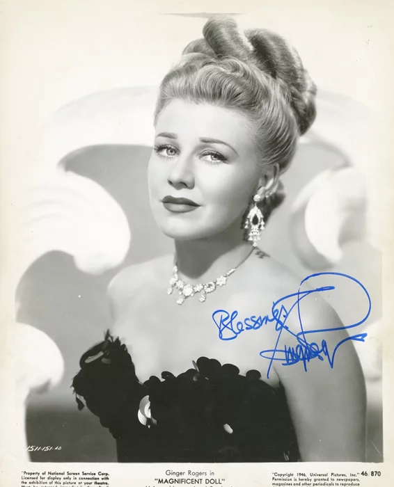 Ginger Rogers autograph