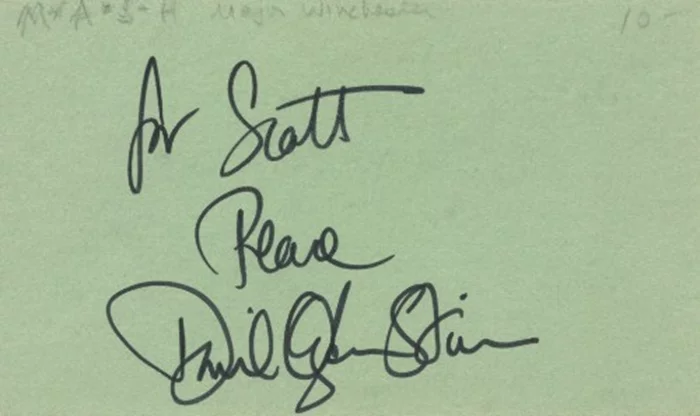 David Ogden Stiers autograph