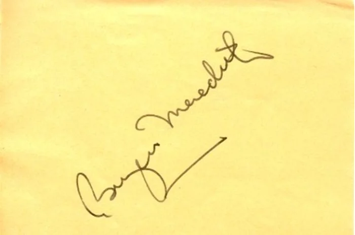 Burgess Meredith autograph