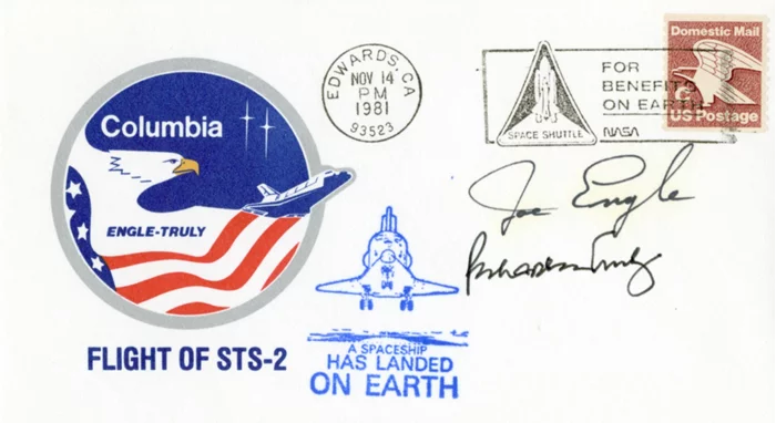 STS-2 Columbia autograph