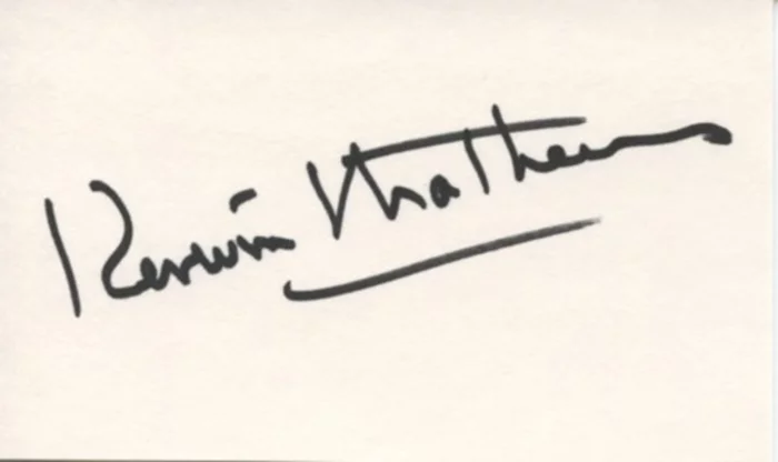 Kerwin Mathews autograph
