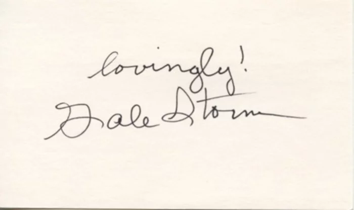 Gale Storm autograph