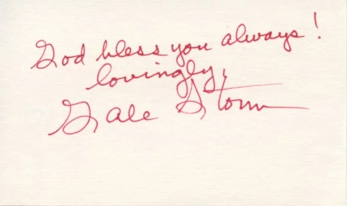 Gale Storm autograph