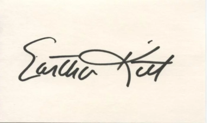 Eartha Kitt autograph