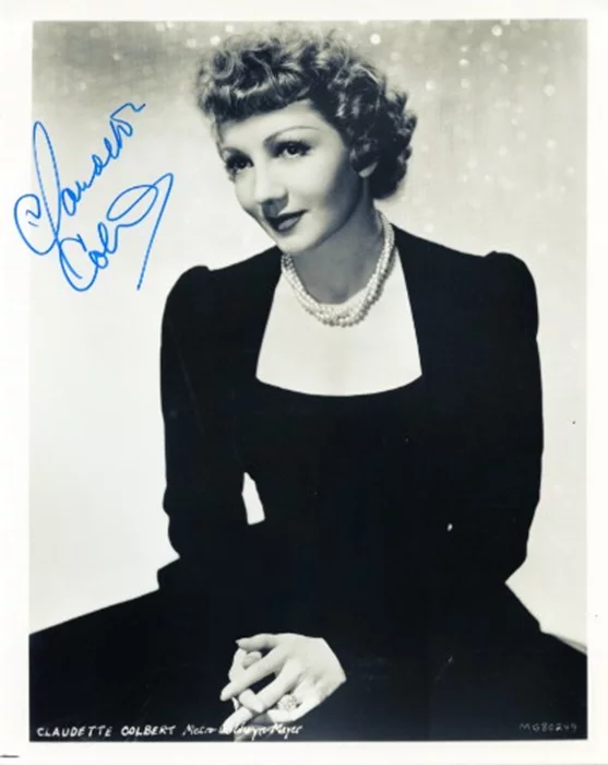 Claudette Colbert autograph