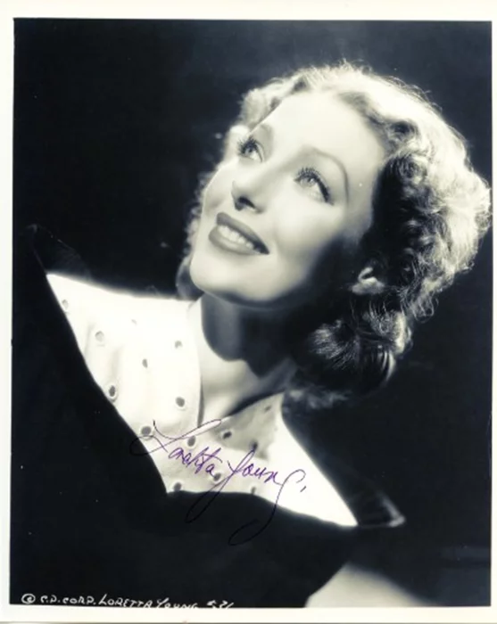 Loretta Young autograph