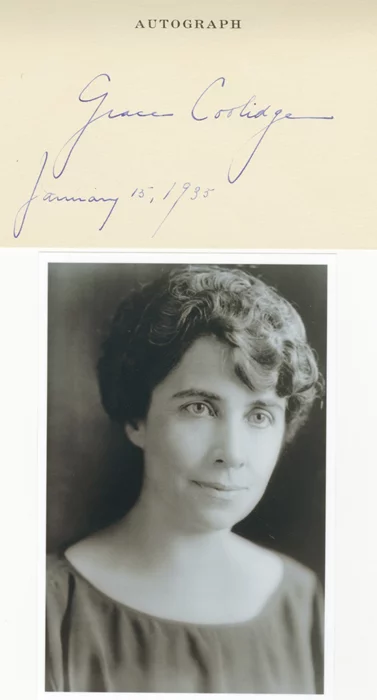 Grace Coolidge autograph