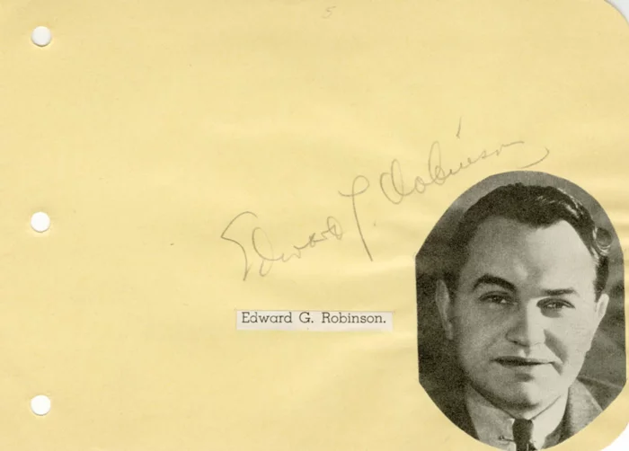Edward G. Robinson autograph