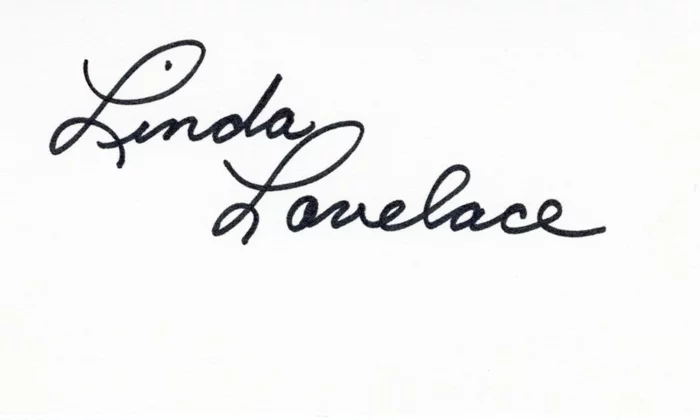Linda Lovelace autograph