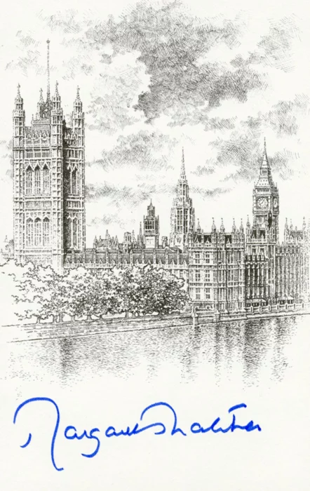 Margaret Thatcher autograph