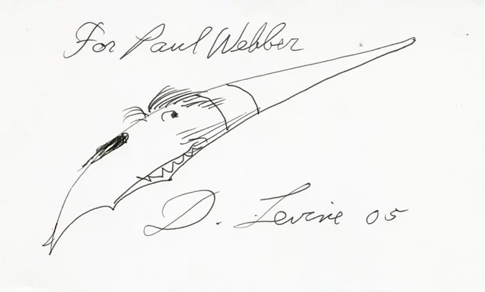 David Levine autograph