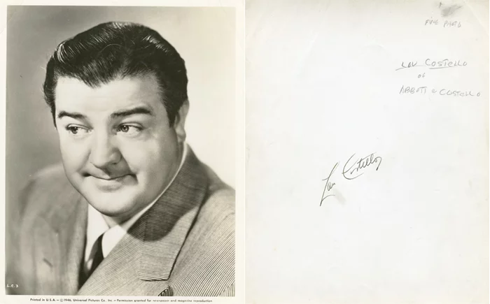 Lou Costello autograph