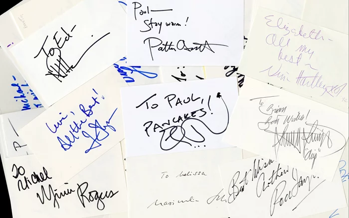 INSCRIBED Signature Lot autograph