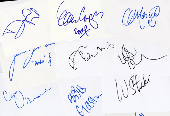 Uninscribed Signature Lot autograph