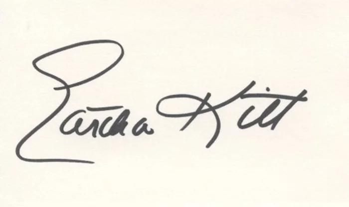 Eartha Kitt autograph