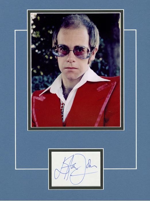 Elton John autograph