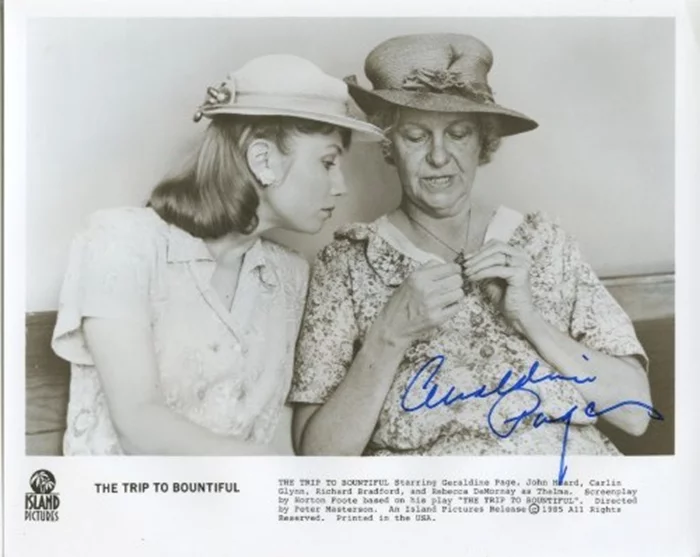 Geraldine Page autograph