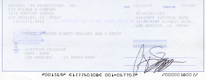 George Clooney autograph