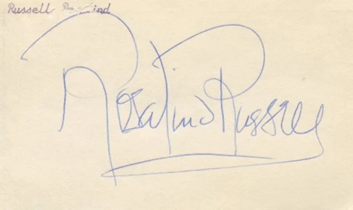 Rosalind Russell autograph