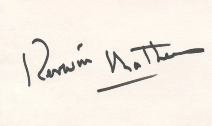 Kerwin Mathews autograph