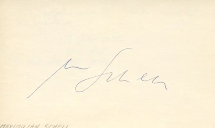 Maximilian Schell autograph