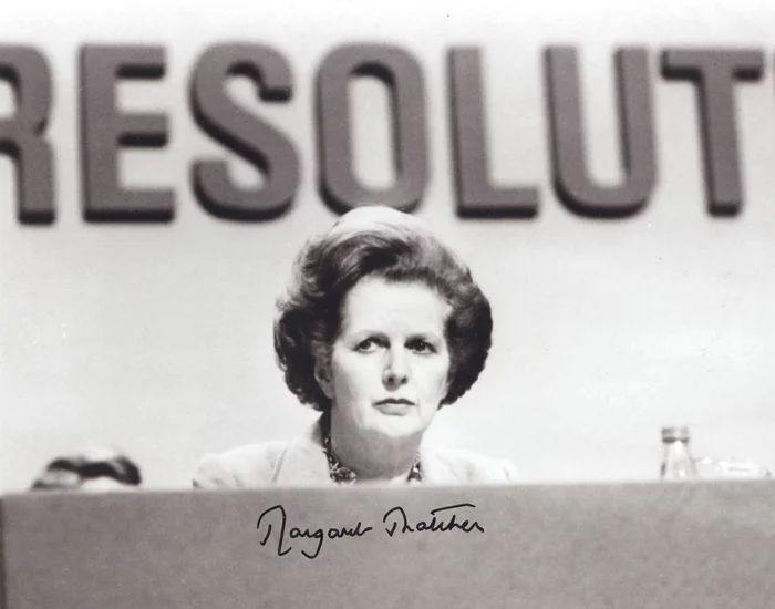 Margaret Thatcher autograph