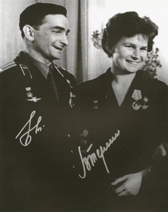 Tereshkova & Bykovsky autograph