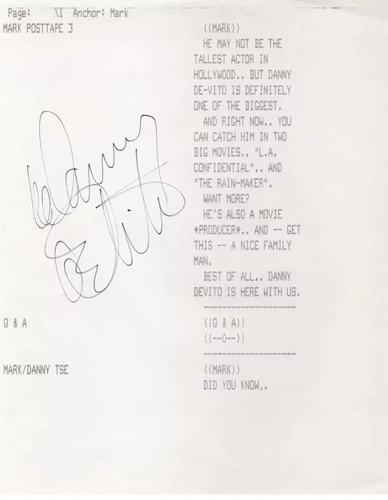 Danny Devito autograph