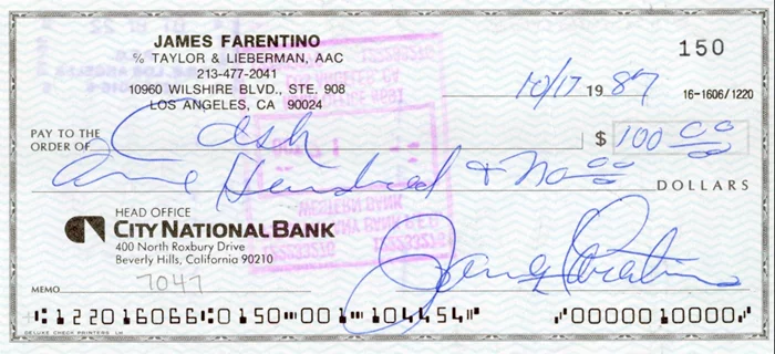 James Farentino autograph
