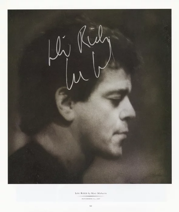 Lou Reed autograph
