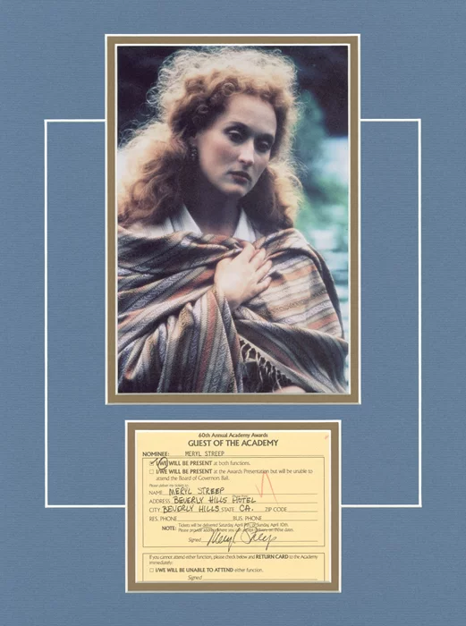 Meryl Streep autograph