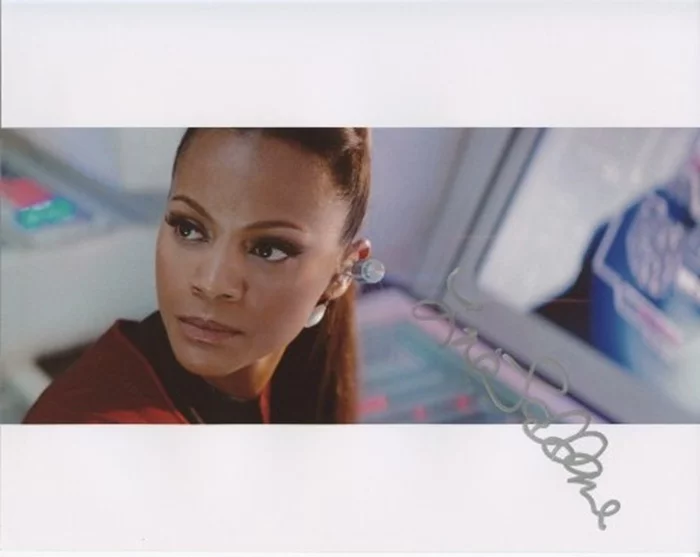 Zoe Saldana autograph