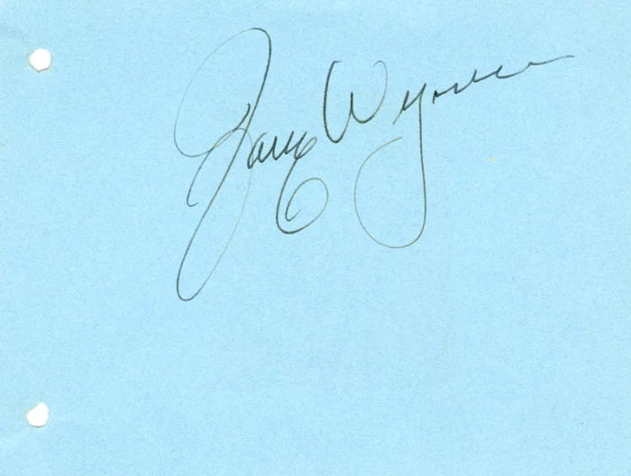 Jane Wyman autograph