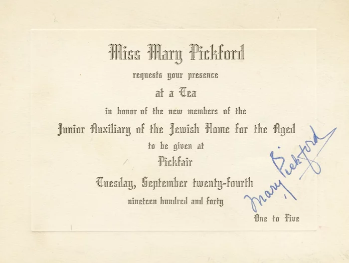 Mary Pickford autograph