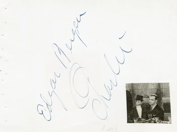 Edgar Bergen autograph