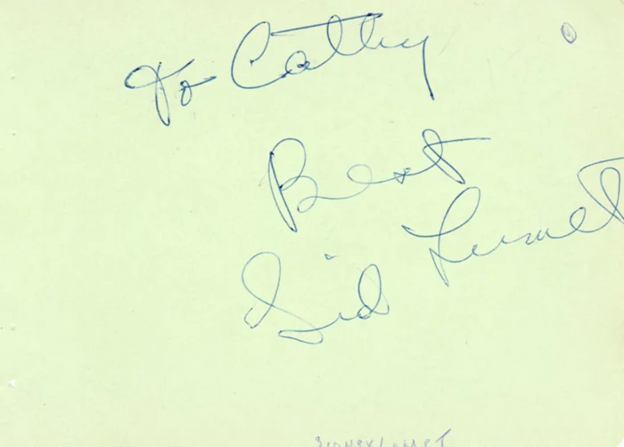 Sidney Lumet autograph