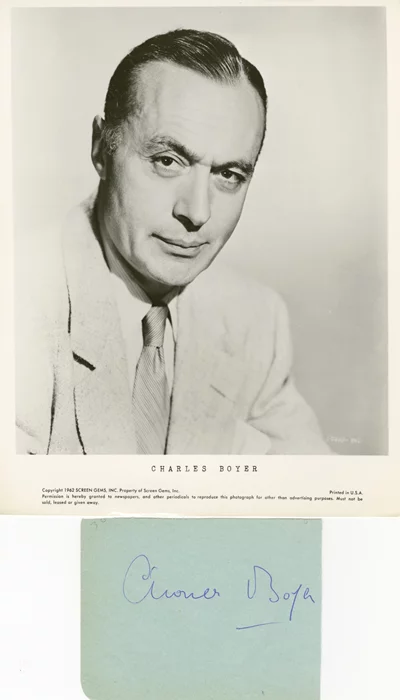 Charles Boyer autograph