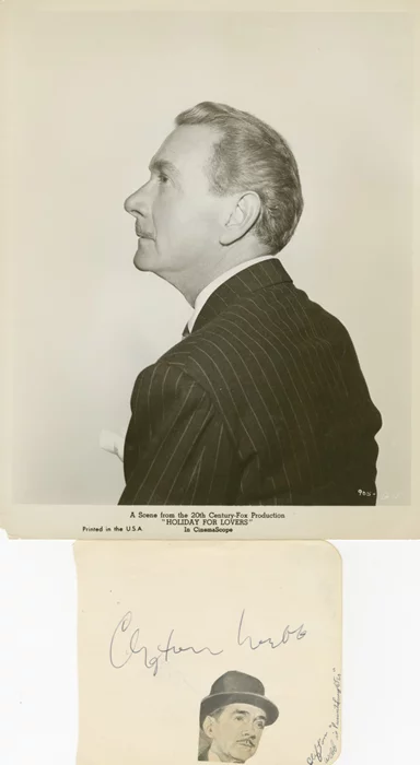 Clifton Webb autograph