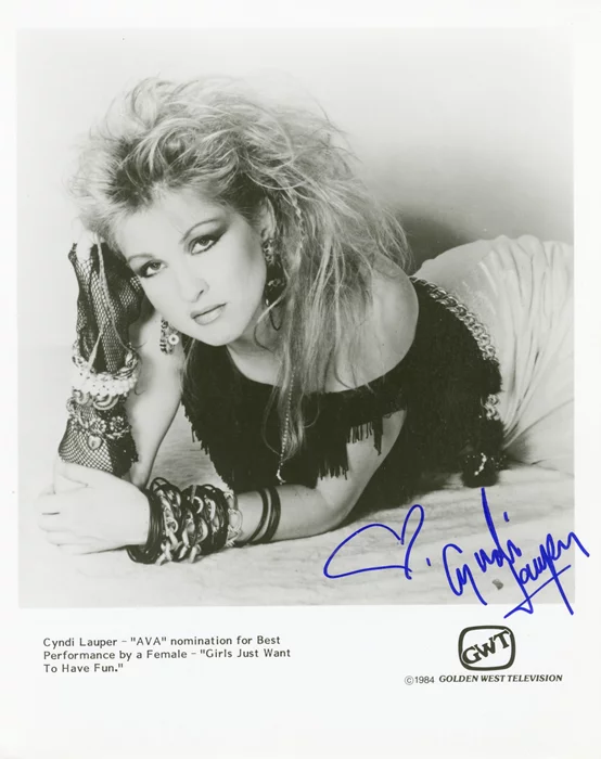Cyndi Lauper autograph