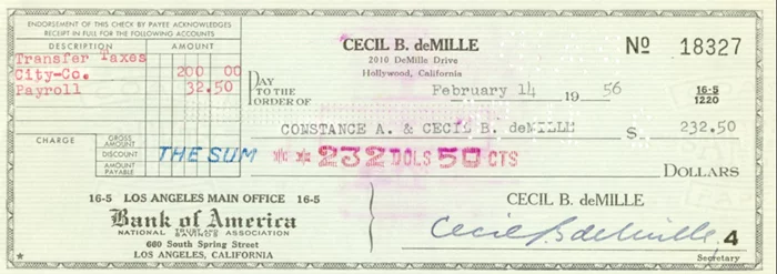 Cecil B. DeMille autograph