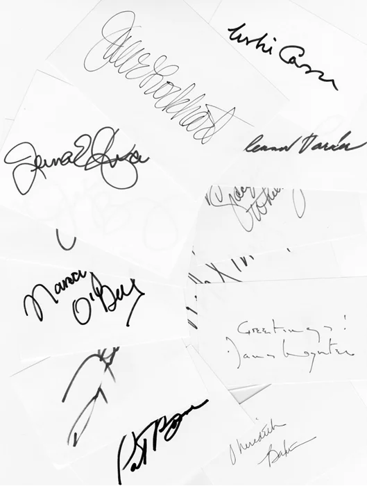 Actor and Actress Card Lot autograph