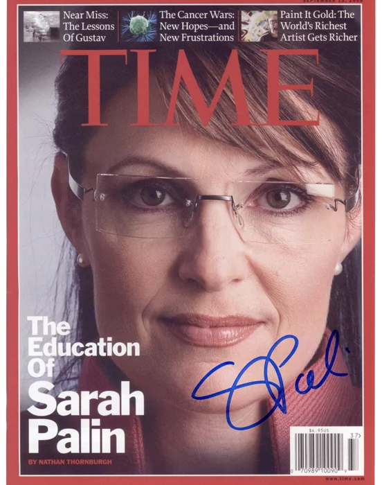 Sarah Palin autograph
