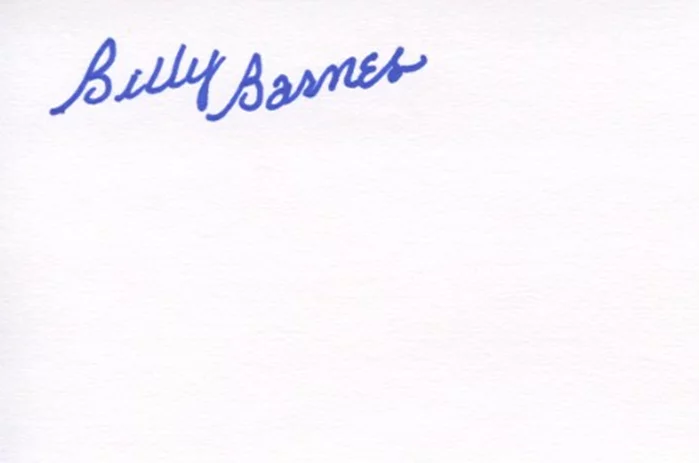 Billy Barnes autograph