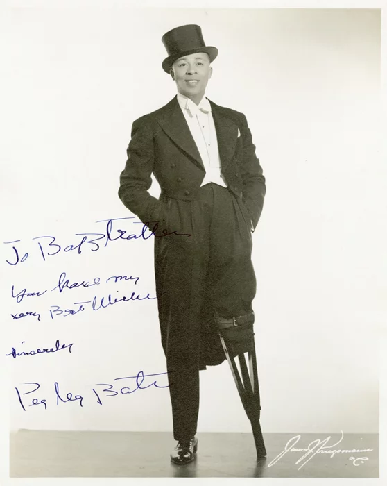 Clayton 'Peg Leg' Bates autograph