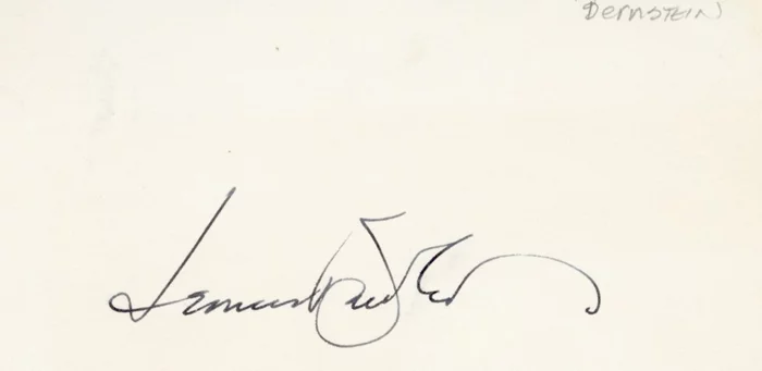 Leonard Bernstein autograph