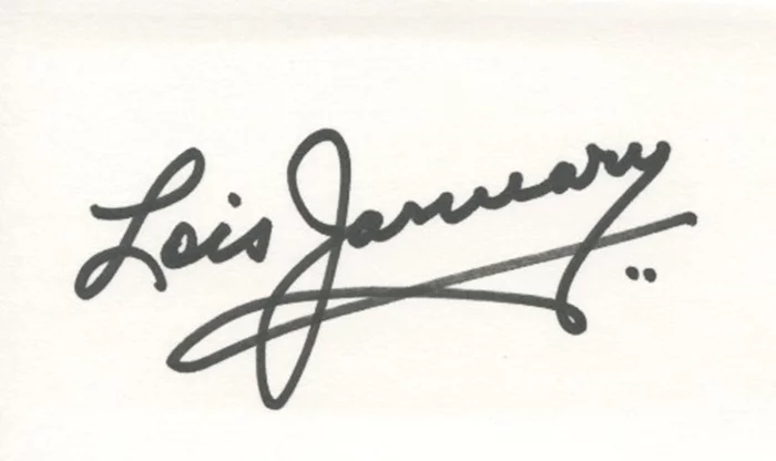 Lois January autograph