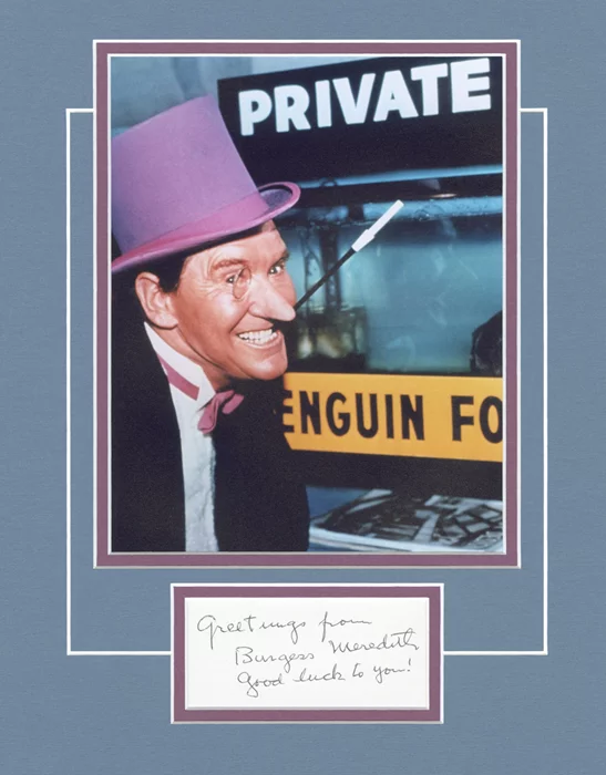 Burgess Meredith autograph
