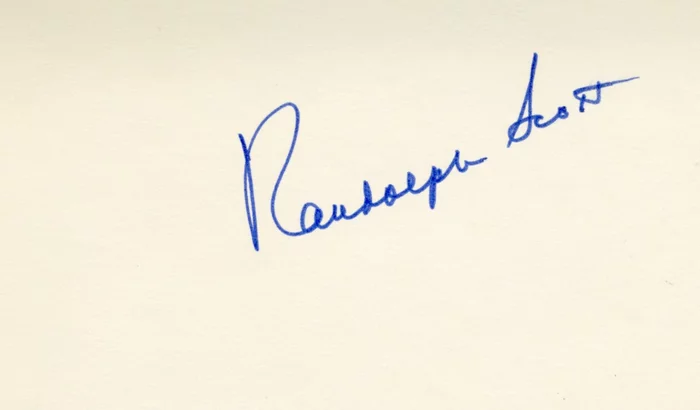 Randolph Scott autograph